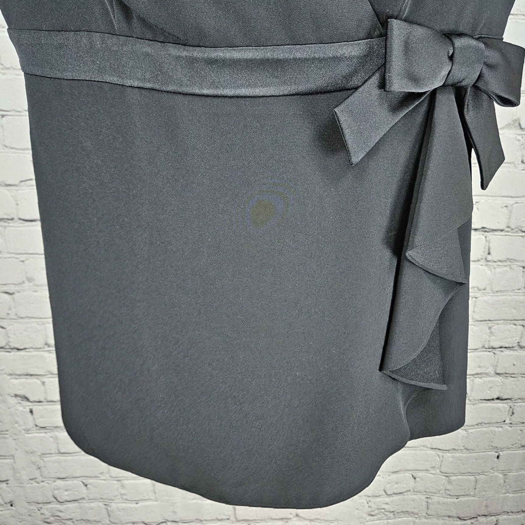 Talbots Talbots Blouse Satin Bow V-Neck Sleeveless Peplum Band Top 10 Black Womens Dressy Party/Cocktail Size L / US 10 / IT 46 - 6 Thumbnail