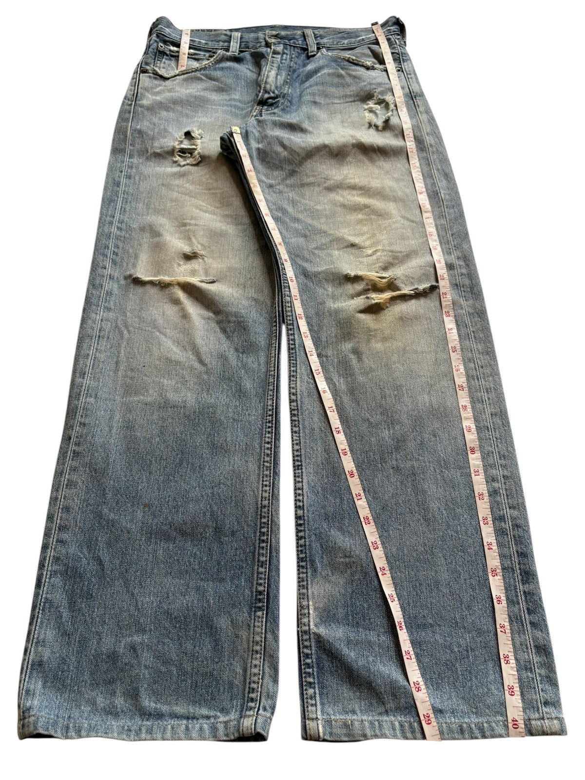 Levi's Vintage 90s Levis 503 Mud Wash Ripped Loose Baggy Jeans Size US 31 - 13 Thumbnail