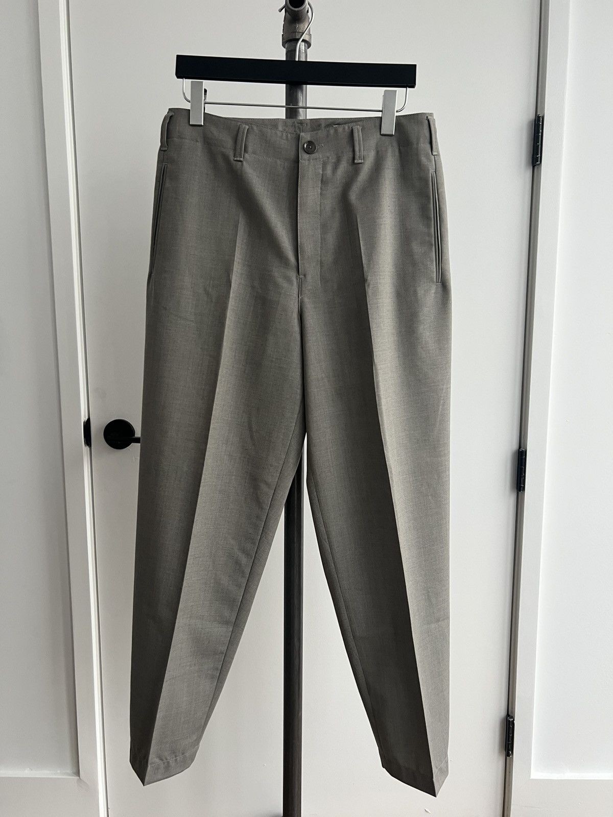 Pre-owned Lemaire Aw21 Gray Tapered Trousers