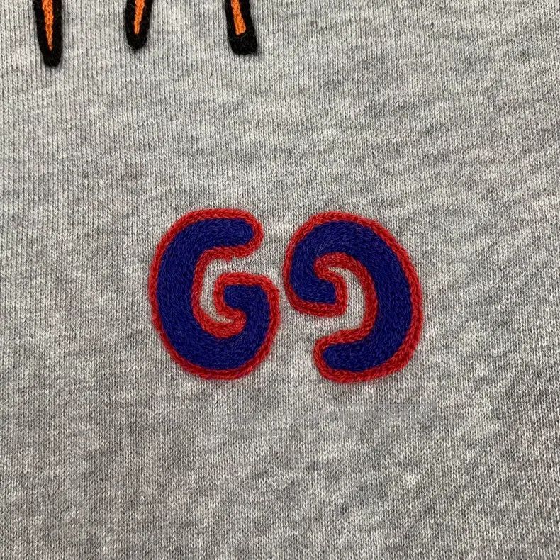 Gucci Gucci Grey deer embroidered cotton round-neck long-sleeved Size US XL / EU 56 / 4 - 5 Thumbnail