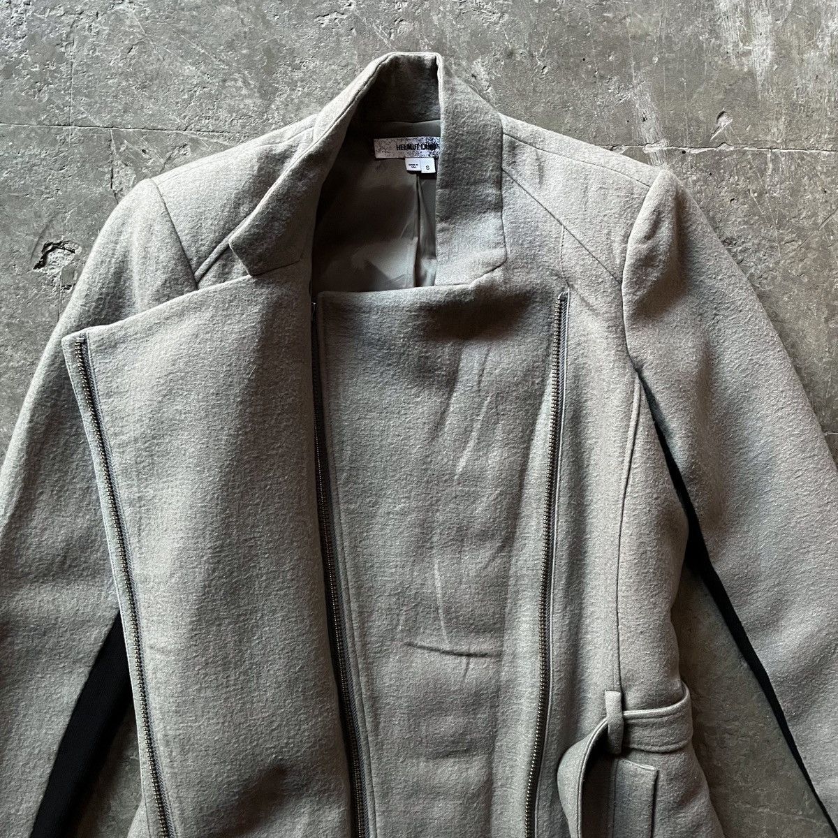 Helmut Lang Helmut lang wool biker coat jacket Size S / US 4 / IT 40 - 5 Thumbnail