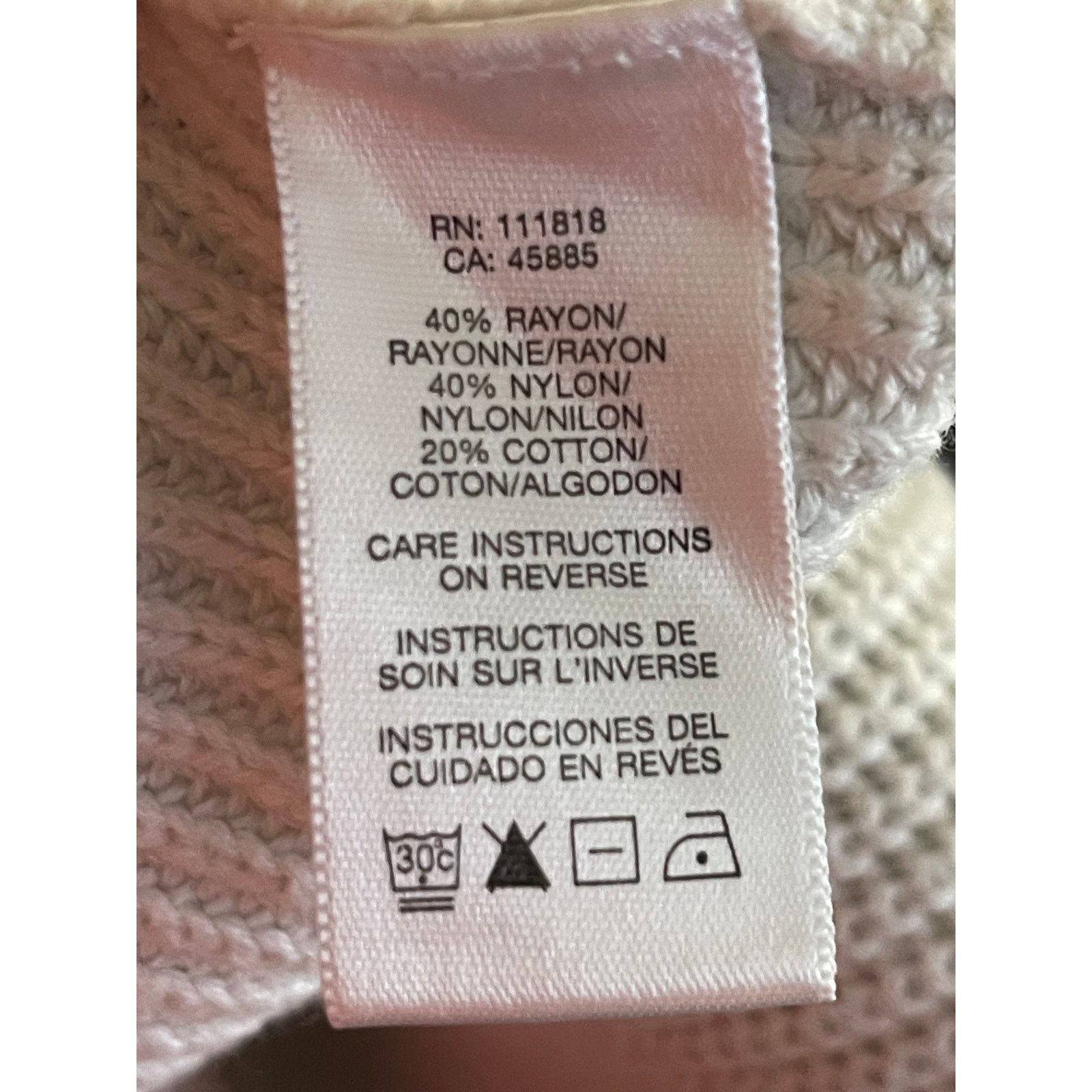 Michael Kors Michael Kors Ivory Knit Sweater Top Gold Zip Shoulders Sz LG Size L / US 10 / IT 46 - 6 Thumbnail