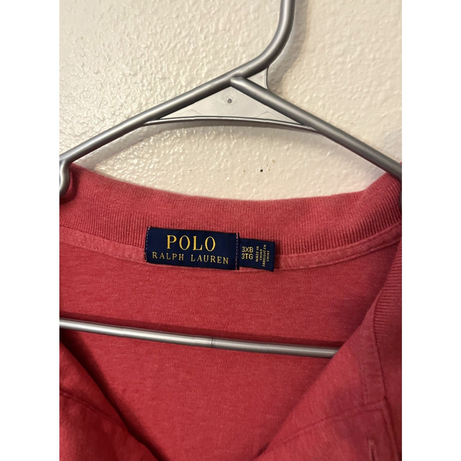 Polo Ralph Lauren Polo Ralph Lauren Polo Shirt Men 3XB 3XL BIG Salmon Pink Minimal Cotton Jersey Preppy Size US XXL / EU 58 / 5 - 3 Thumbnail
