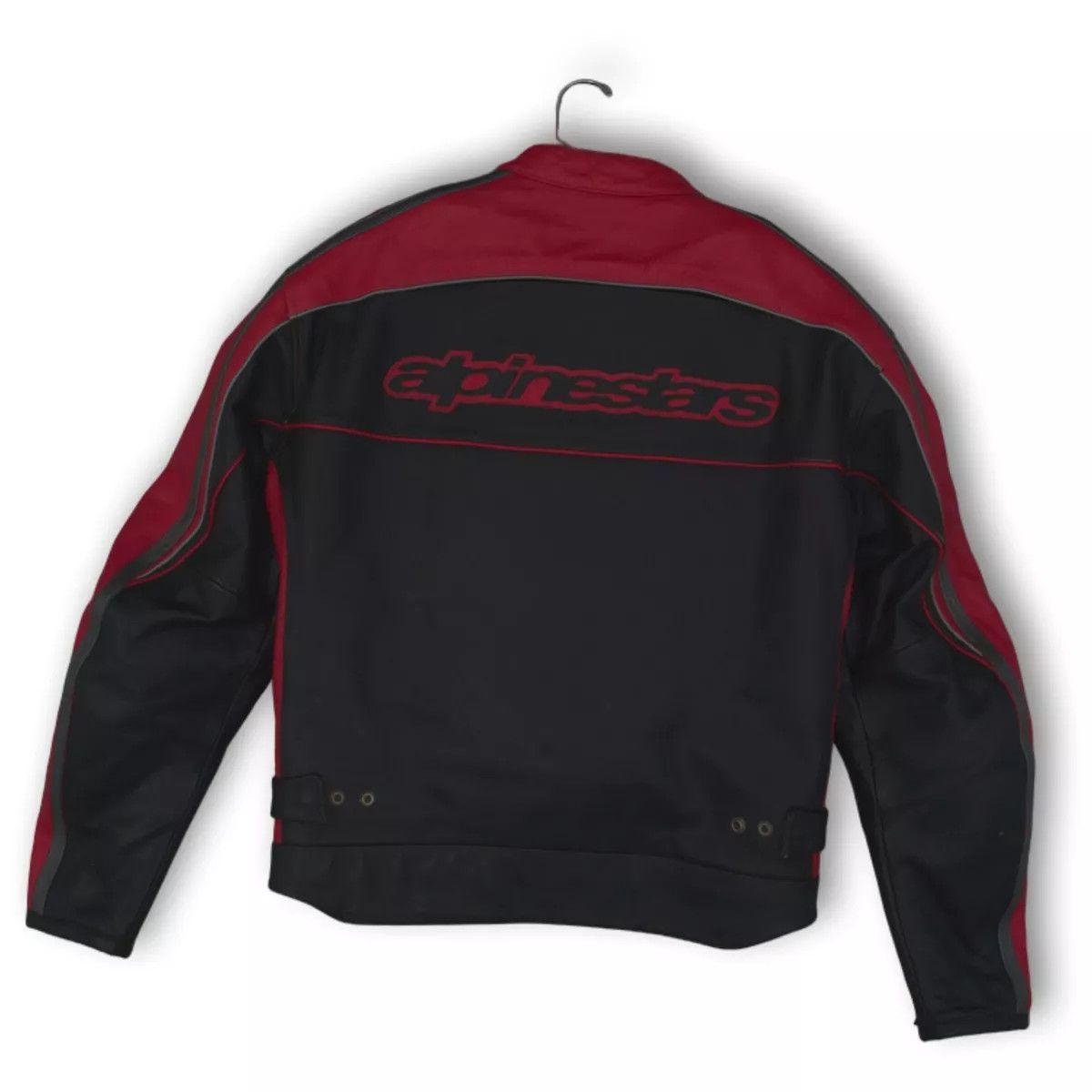 Alpinestars Alpinestars Red Black Cow Leather Motorcycle Mens Jacket Size US M / EU 48-50 / 2 - 2 Thumbnail