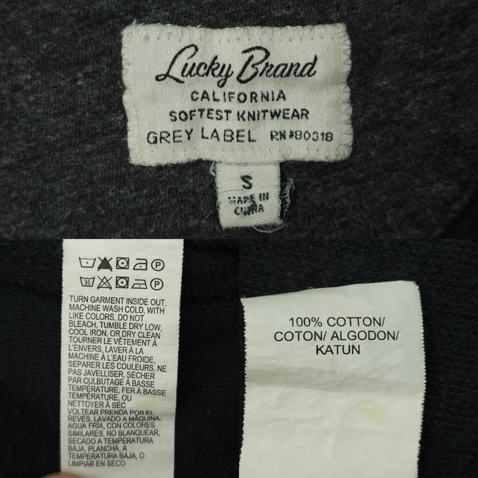 Lucky Brand Lucky Brand Grey Label Zip Hoodie Men S Minimal Basic Street Size US S / EU 44-46 / 1 - 8 Thumbnail