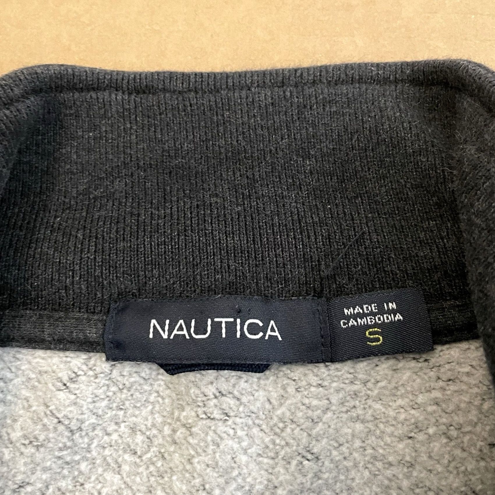 Nautica Nautica 1/2 Zip Pullover Adult Medium Gray Embroidered Logo Pockets Zipper Mens Size US M / EU 48-50 / 2 - 5 Thumbnail