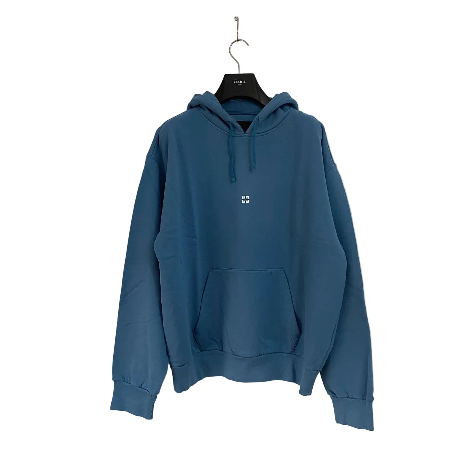 Givenchy Blue Embroidered 4G Logo Oversized Hoodie Size US XL / EU 56 / 4 - 1 Thumbnail