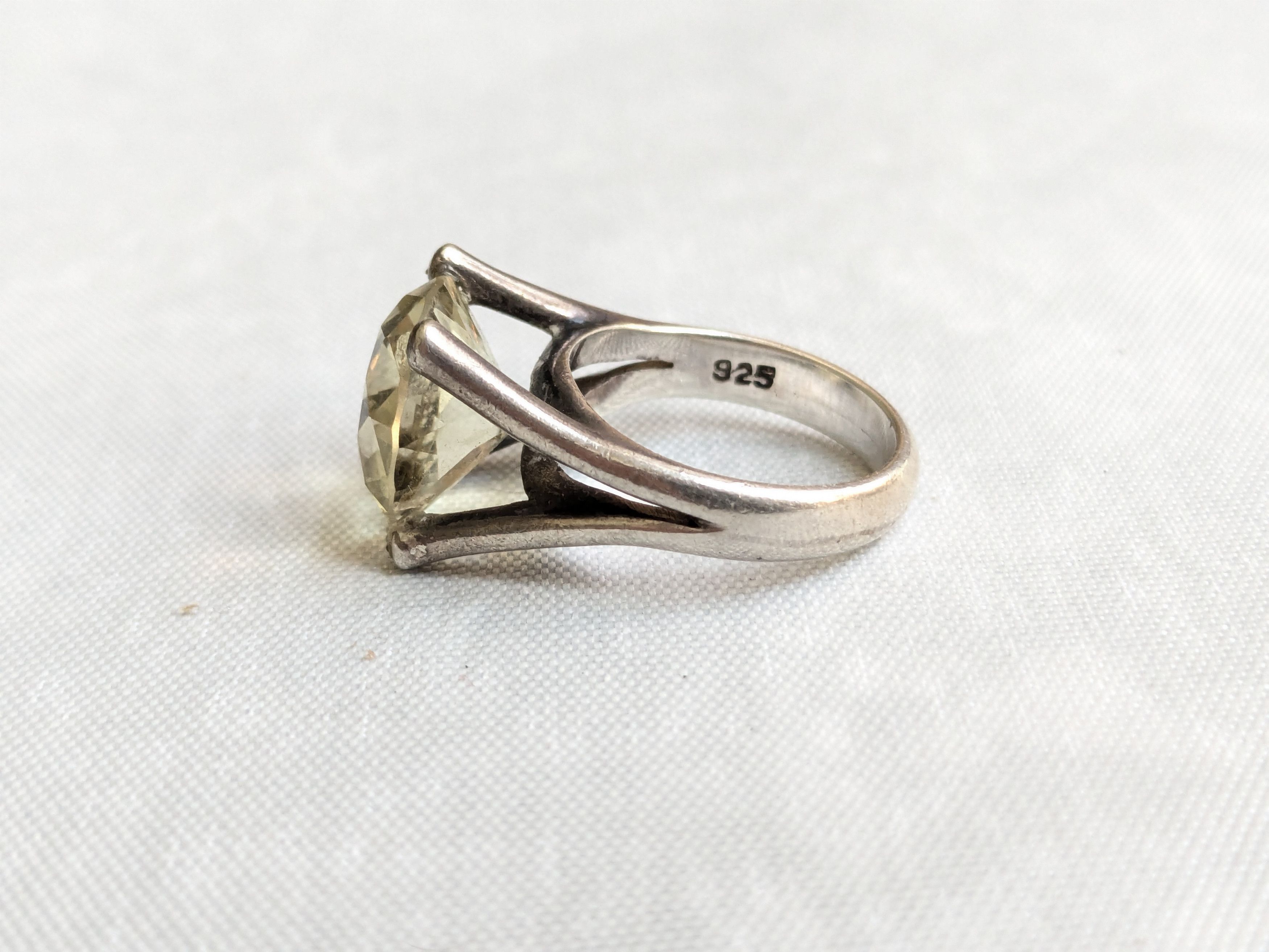 Jewelry Vintage Sterling Silver Yellow Quartz Round 7.25 Mexico Size ONE SIZE - 4 Thumbnail