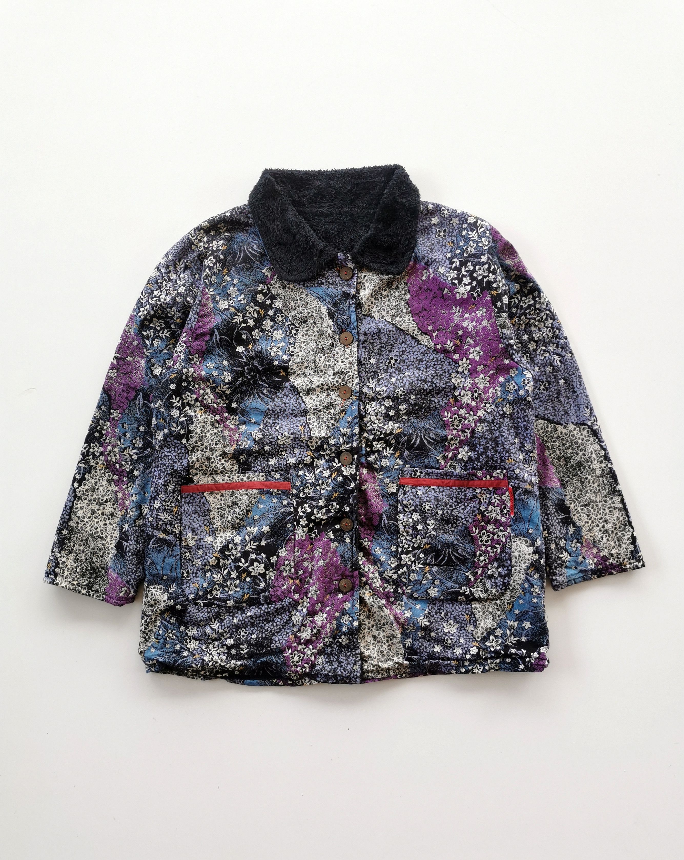 Japanese Brand Hysabun Japan Flower Art Double Pocket Sweater Size US M / EU 48-50 / 2 - 4 Thumbnail