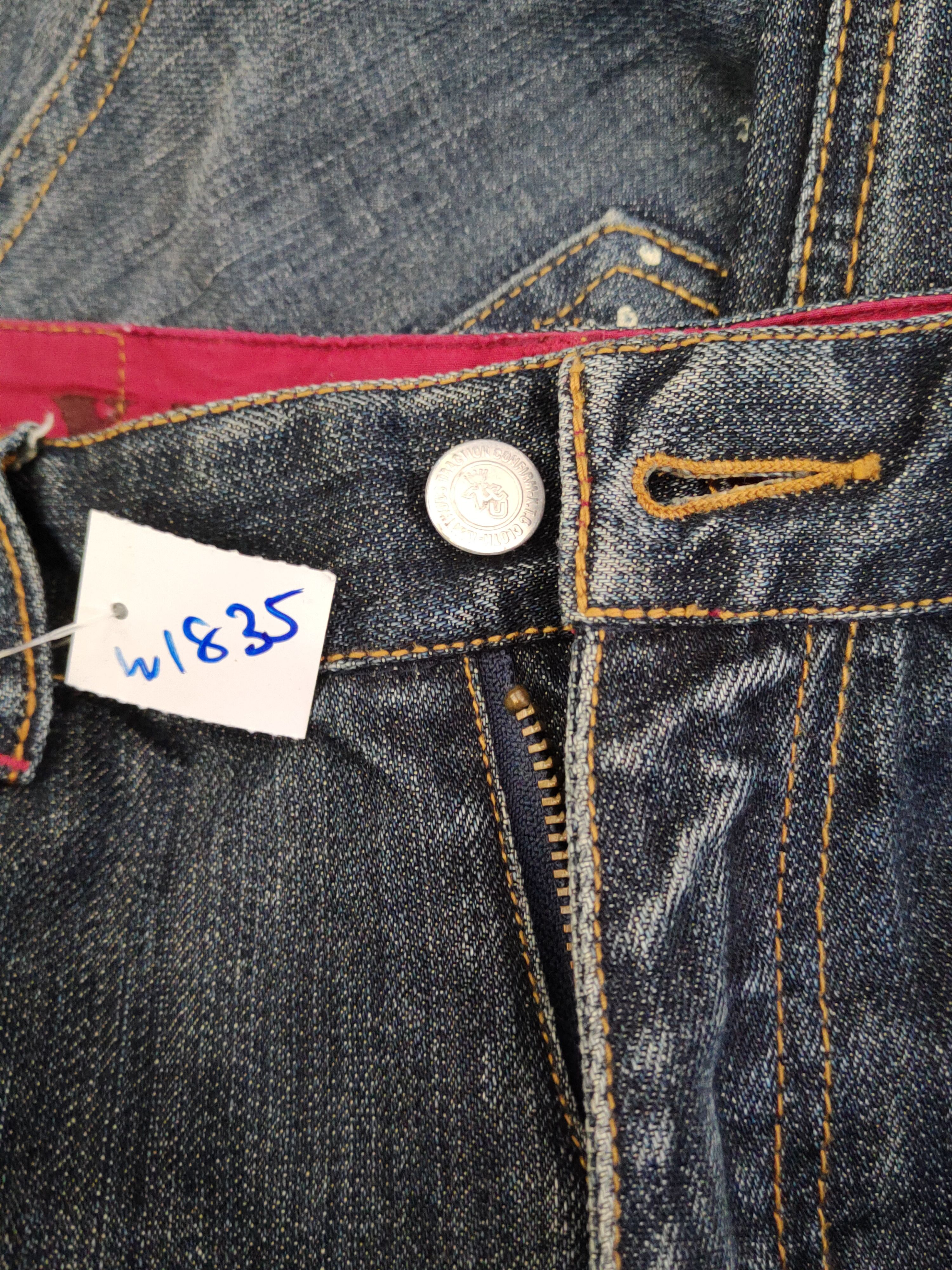 Japanese Brand Xanthous Dark Blue Distressed Ripped Jeans #W1835 Size US 32 / EU 48 - 19 Thumbnail