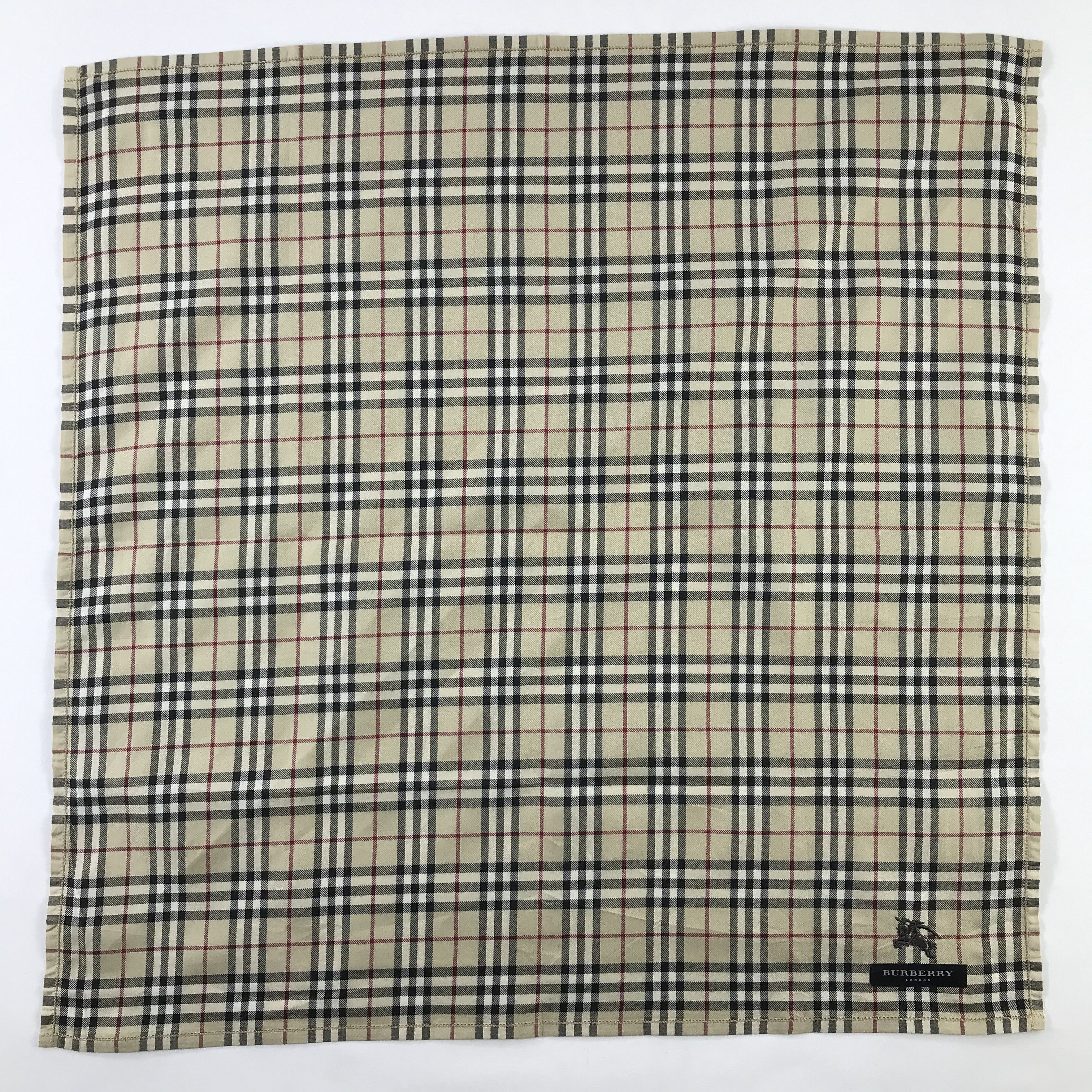 Burberry × Vintage Burberry Bandana / Handkerchief / Neckerchief - S438 Size ONE SIZE - 1 Thumbnail