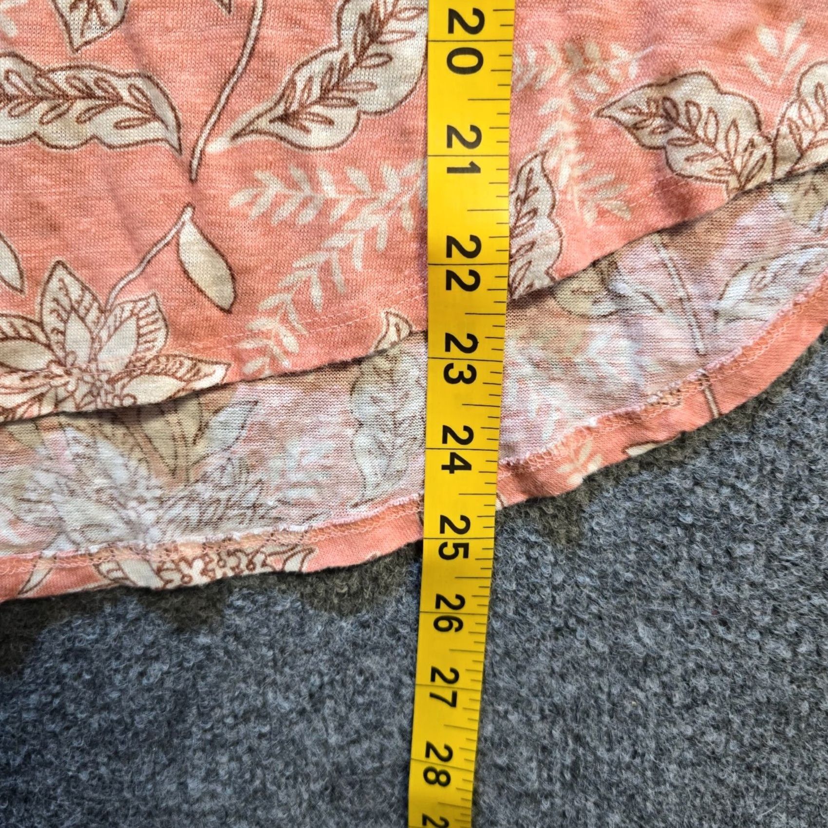 Rachel Zoe Rachel Zoe Top Womens 2X Orange Floral Linen Short Sleeve Casual Knit Blouse Womens Size XXL / US 16-18 / IT 52-54 - 6 Thumbnail
