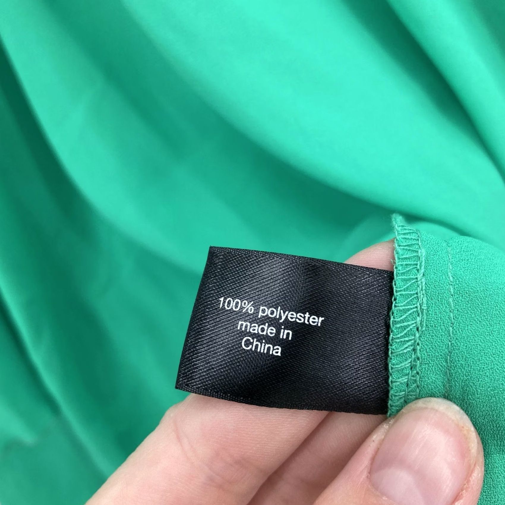 Vintage Lane Bryant Green Bell Sleeve Ruffle Tunic Shirt Womens 18/20 Flowy Keyhole Neck Size 3XL / US 20-22 - 6 Thumbnail
