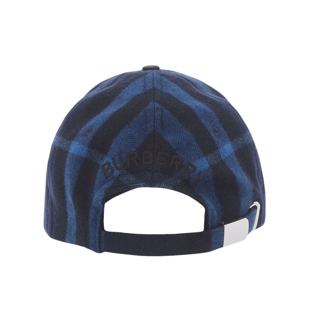 Burberry 🔴 Burberry Wool Check Baseball Cap - Ink Blue Black - XS Size ONE SIZE - 2 Thumbnail