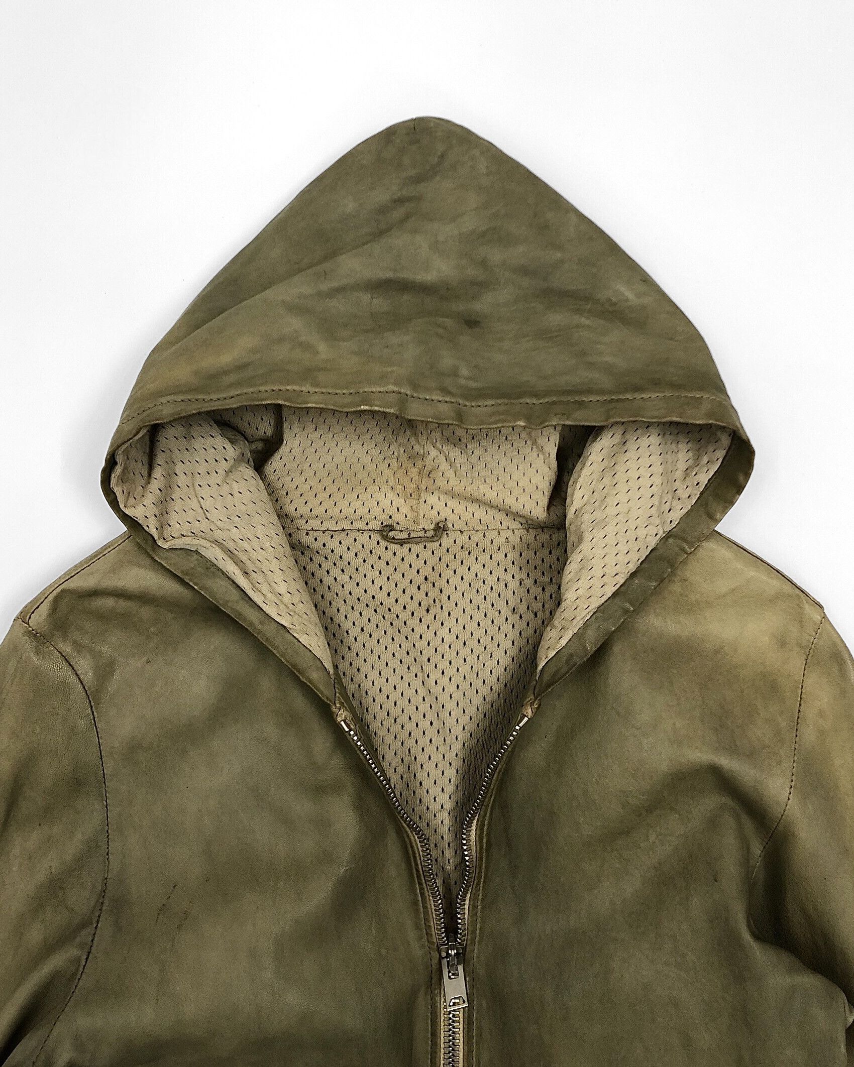 Giorgio Brato 2000s Giorgio Brato Leather Hooded Jacket Size US M / EU 48-50 / 2 - 2 Thumbnail