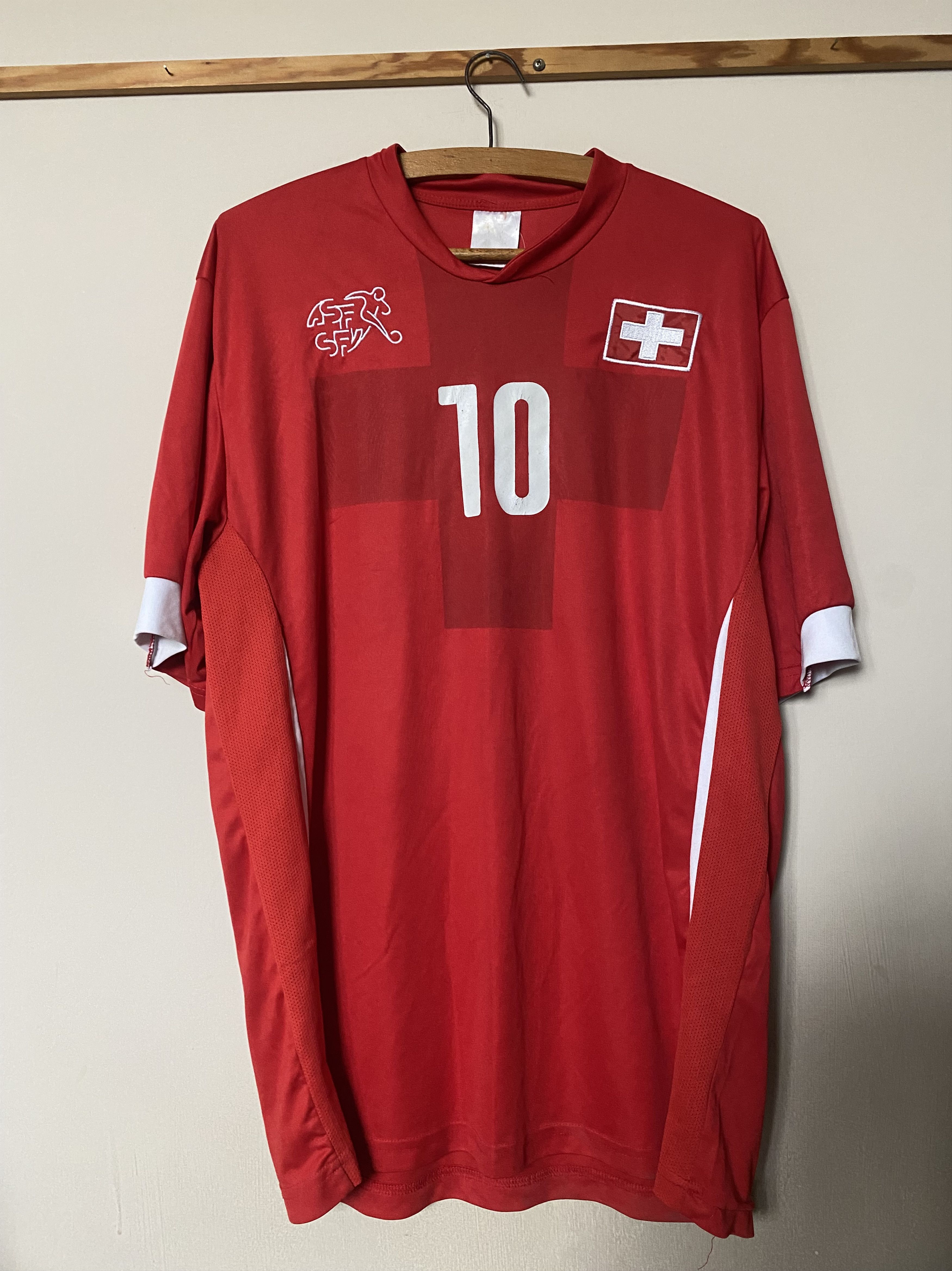 Other SWITZERLAND #10 XHAKA - 2014 - 2015 - XL - UNIQUE Size US XL / EU 56 / 4 - 2 Thumbnail