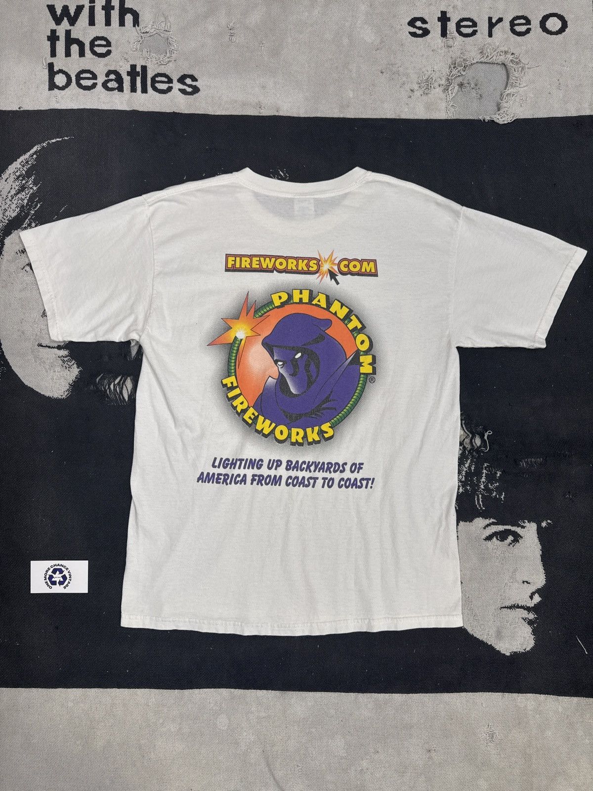 Vintage Phantom Fireworks White Vintage Y2K T-Shirt Size US L / EU 52-54 / 3 - 2 Thumbnail