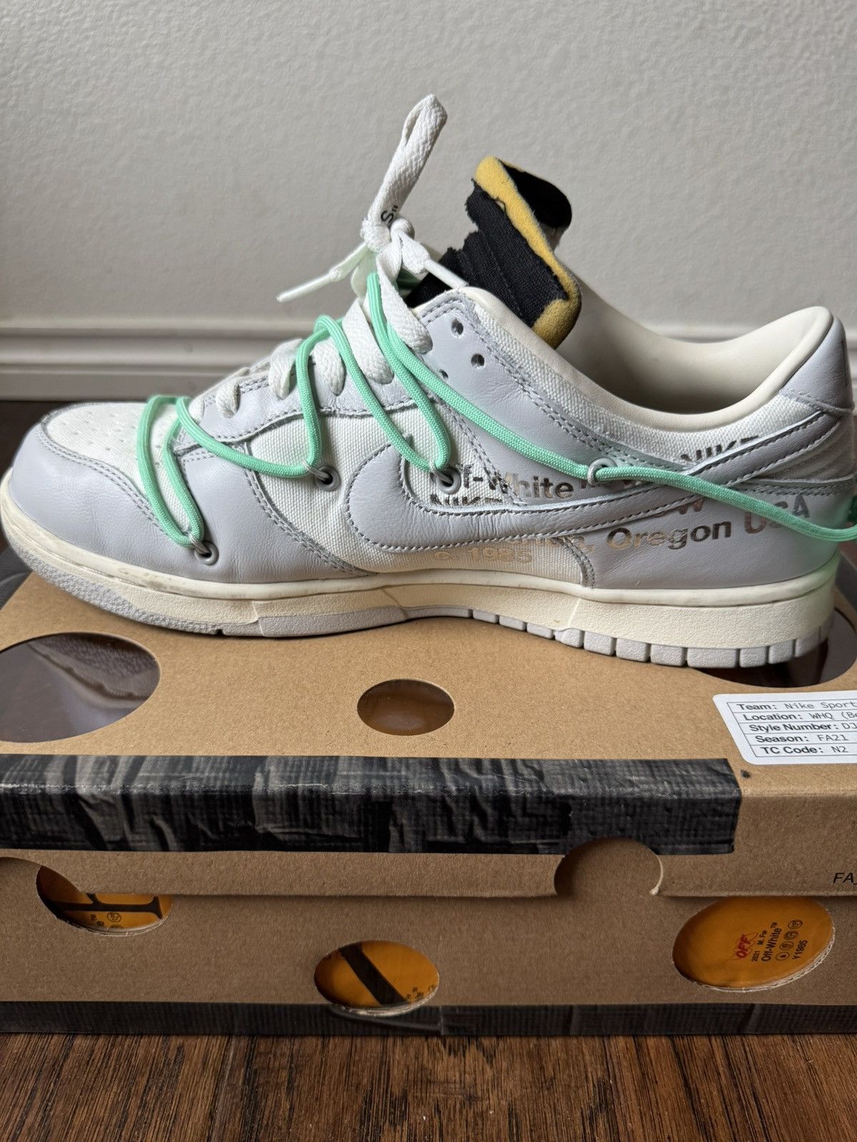 Nike × Off-White Nike Off-White Dunk Lot 4/50 Size US 11 / EU 44 - 4 Thumbnail