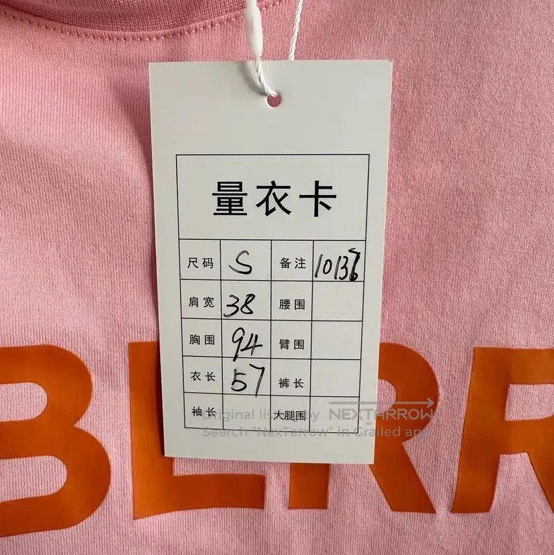 Burberry Burberry Pink Cotton Logo T-Shirt for Women. Size S / US 4 / IT 40 - 6 Thumbnail
