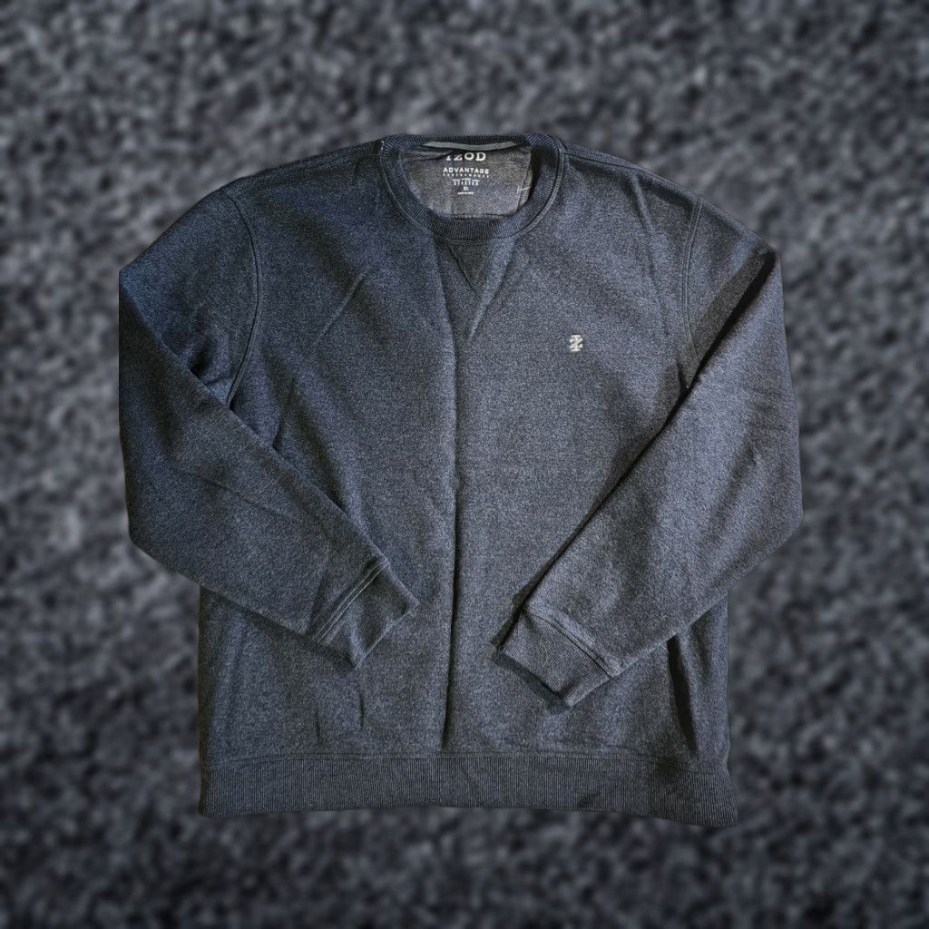 Izod Izod Advantage Performance Stretch Sweatshirt Crew Neck Men's Size X-Large Gray Size US XL / EU 56 / 4 - 1 Thumbnail