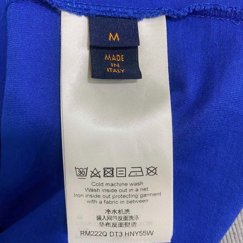 Louis Vuitton Blue Logo Short Sleeve T -2505 Size M / US 6-8 / IT 42-44 - 5 Thumbnail