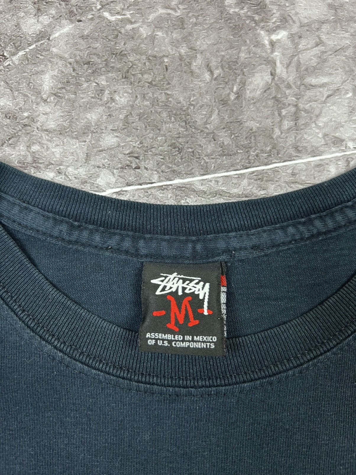 Stussy × Vintage Stussy Vintage Y2K Navy Blue Big Logo T-shirt Men's Medium Size US M / EU 48-50 / 2 - 5 Thumbnail