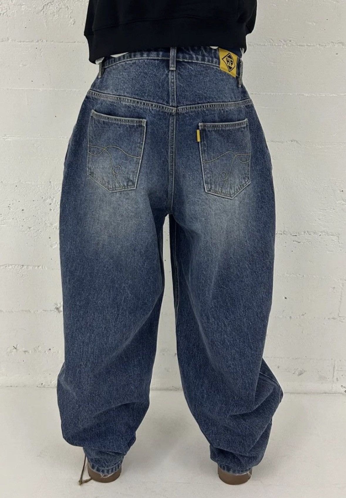 Other I’m Happy Promise (IHP) Baggy Jeans Blue Wash Size US 30 / EU 46 - 3 Thumbnail
