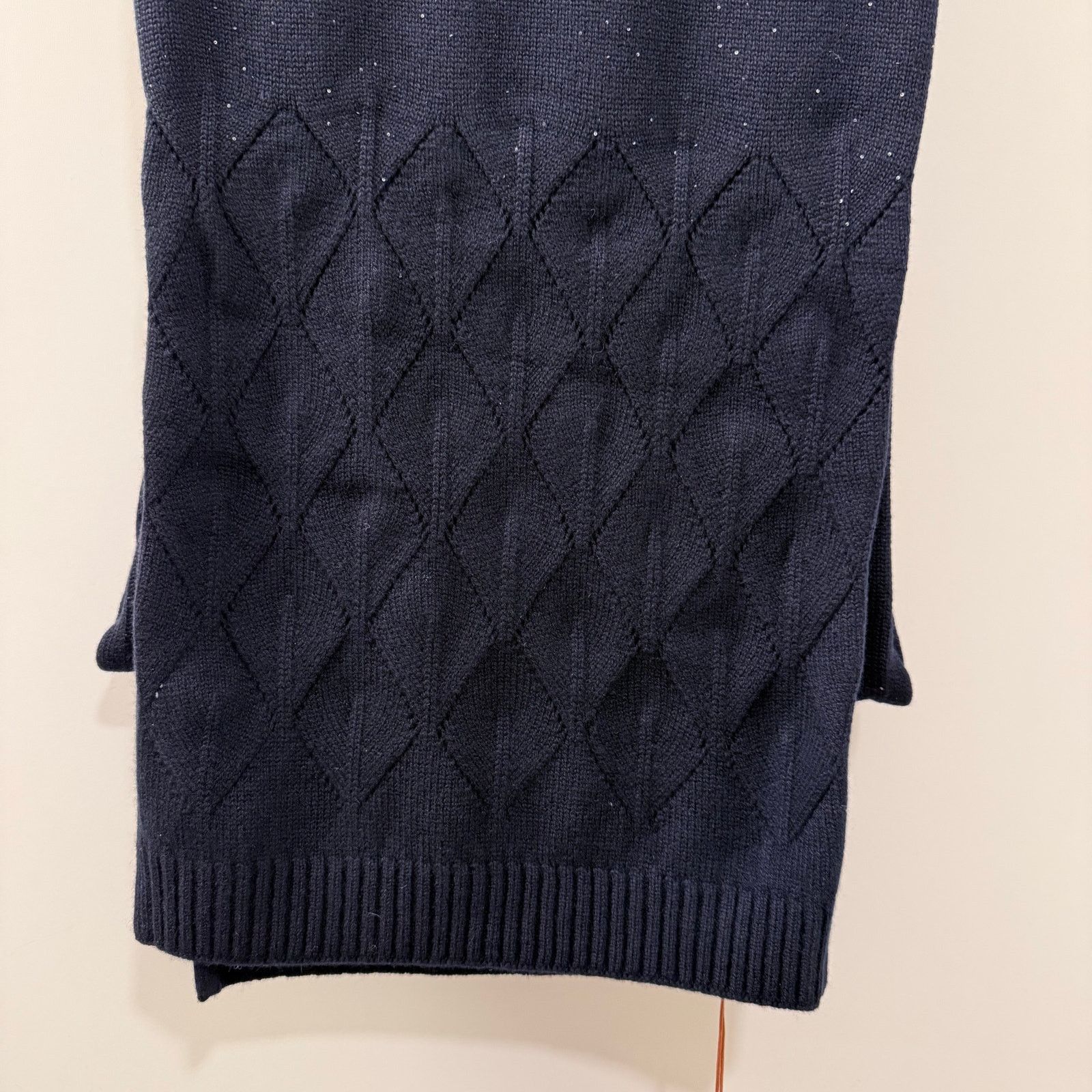 Loro Piana $1400 NWT Loro Piana Navy Baby Cashmere & Silk Blend Scarf Size ONE SIZE - 3 Thumbnail