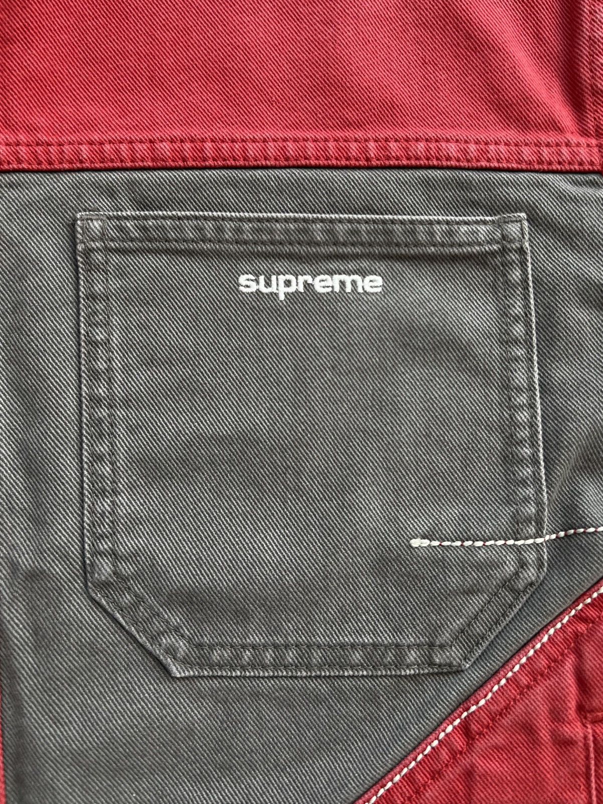 Supreme Supreme 2-Tone Paneled Denim Jacket “Red” Large Size US L / EU 52-54 / 3 - 6 Thumbnail