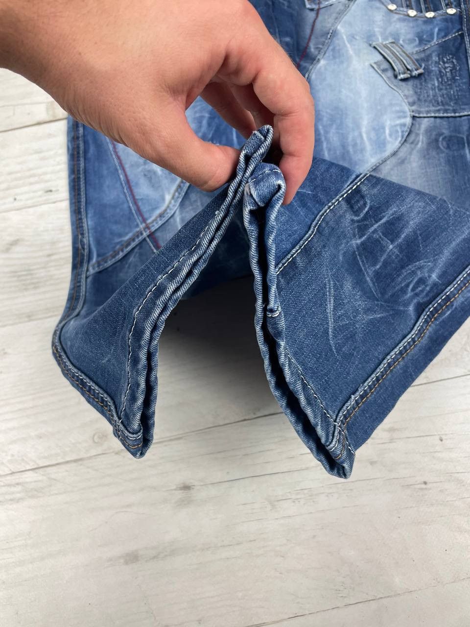 Japanese Brand Kosmo Lupo Denim Jeans Patchwork Multipockets Y2K Size US 36 / EU 52 - 5 Thumbnail