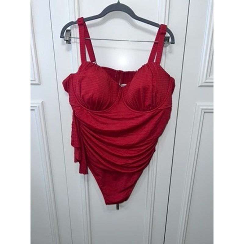 RHODE NWOT Rhode x Target Womens 2XL Red Ruffle One Piece Swimsuit Size XXL / US 16-18 / IT 52-54 - 1 Thumbnail