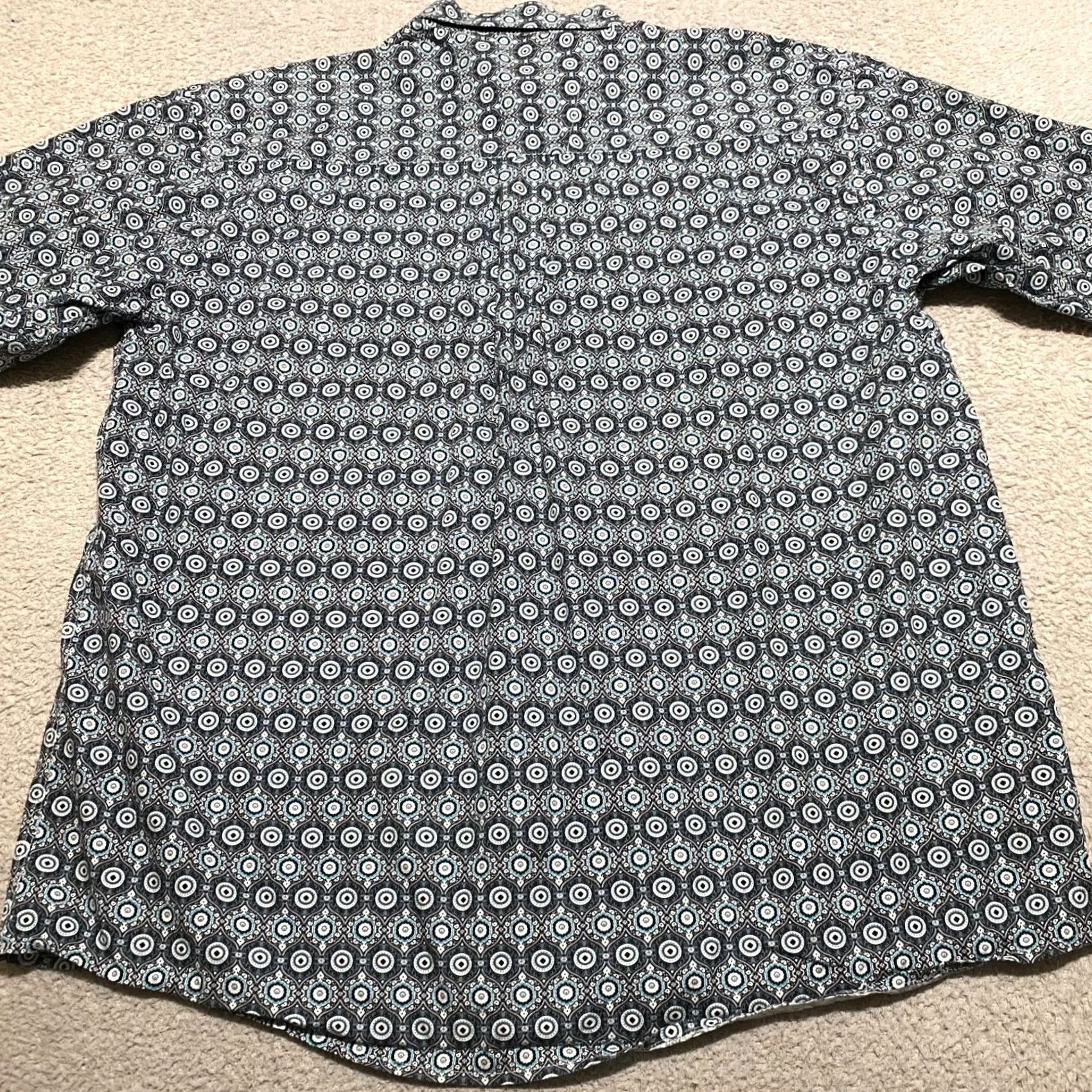 Wrangler Wrangler Shirt 2XL Multicolor Geometric Long Sleeve Button Down Cowboy Mens Size US XXL / EU 58 / 5 - 2 Thumbnail
