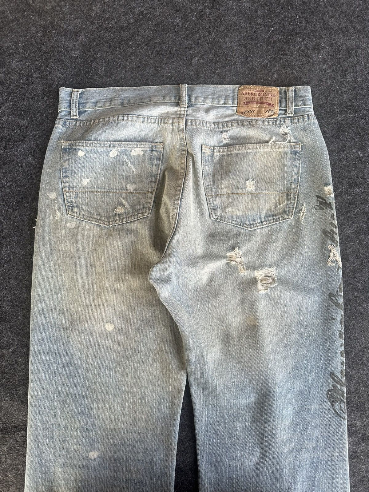 Abercrombie & Fitch Abercrombie Fitch Baggy Boot Distressed Denim 34x31 D335 Size US 34 / EU 50 - 6 Thumbnail