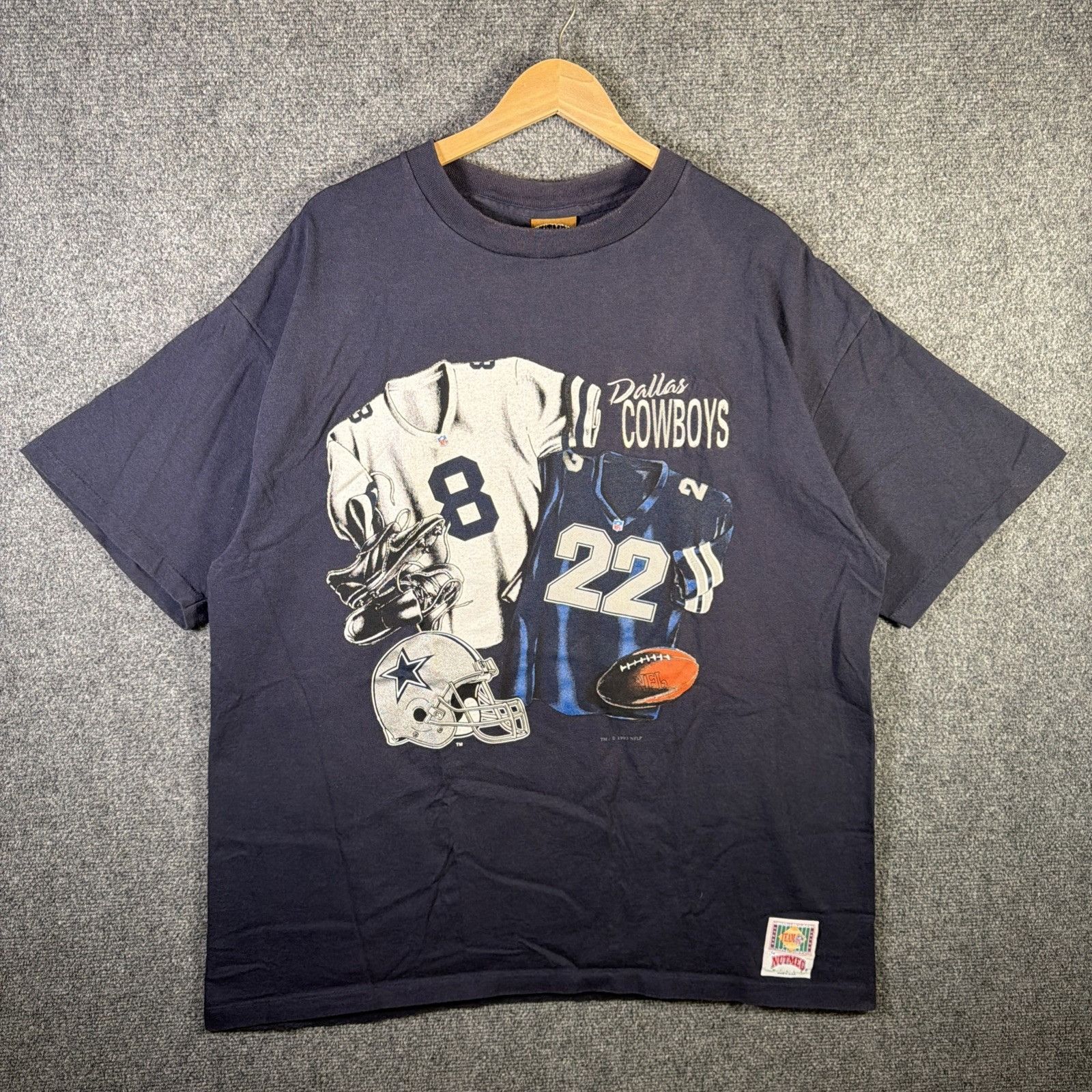 Nutmeg Vintage Dallas Cowboys Shirt Mens XL Navy 90s Nutmeg Sports Size US XL / EU 56 / 4 - 1 Thumbnail