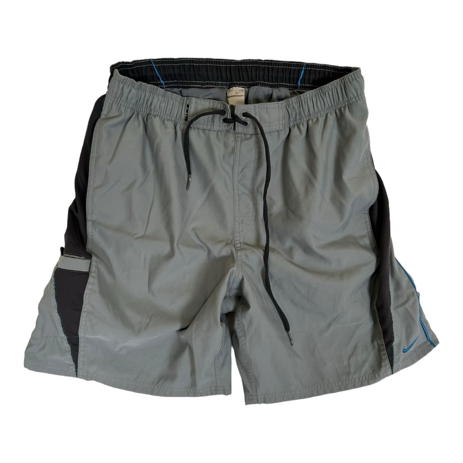 Nike Vintage Nike Swim Trunk Shorts Size Large Gray Blue Y2K Surf Size US 34 / EU 50 - 1 Thumbnail