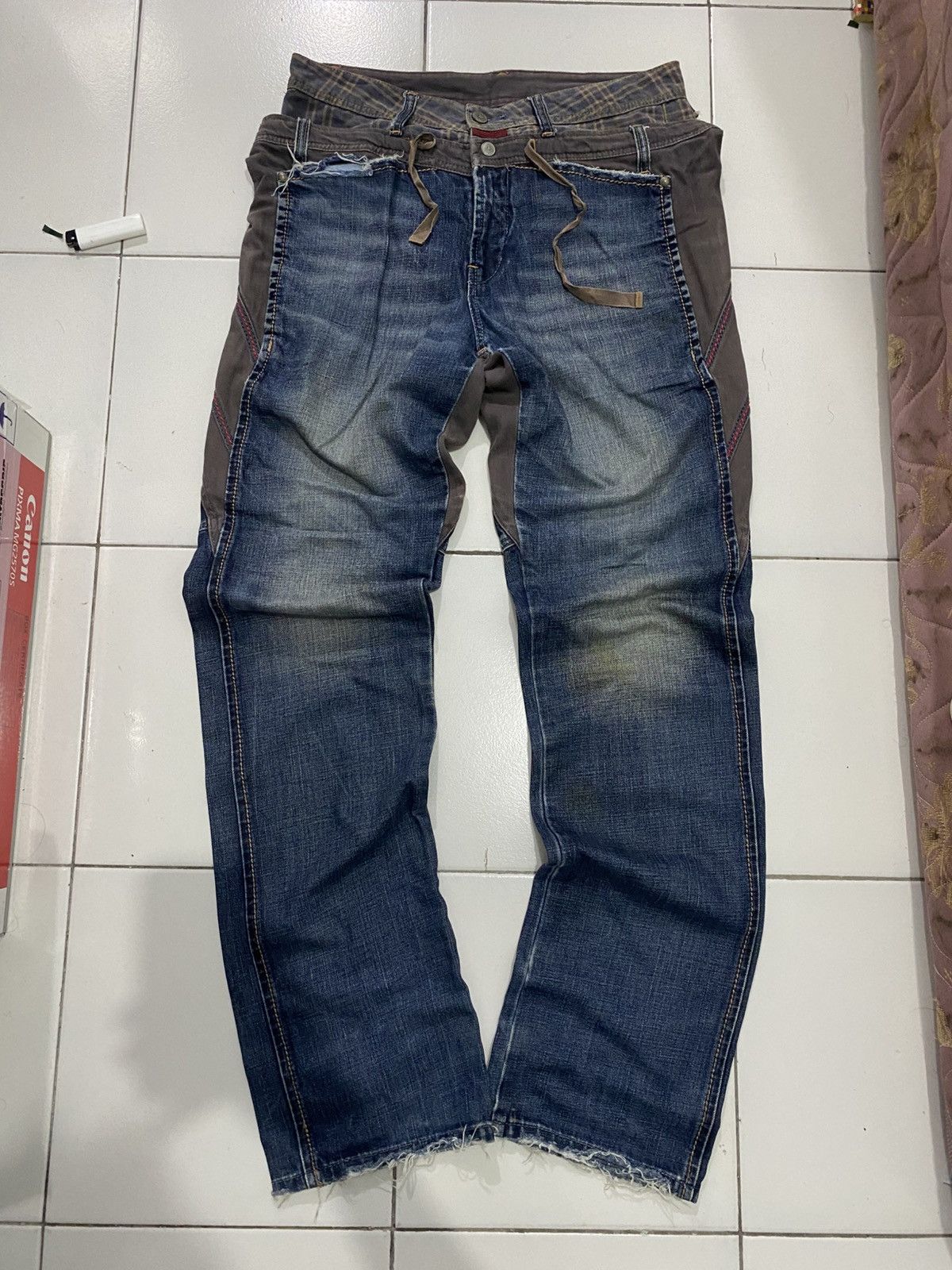 If Six Was Nine × Japanese Brand × Marithe + Francois Girbaud 2000s-Marithe Francois Girbaud Double Wise Jeans Pants Size US 31 - 7 Thumbnail