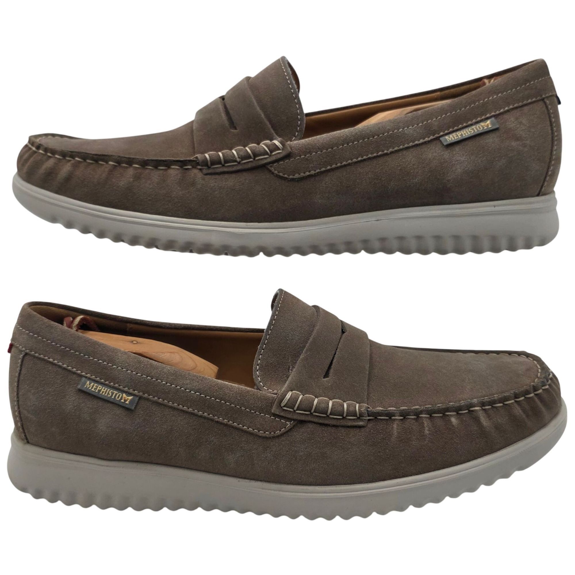 Mephisto Worn once? Mephisto AirJet Men 10.5 Casual Shoes Suede Taupe Size US 10.5 / EU 43-44 - 5 Thumbnail