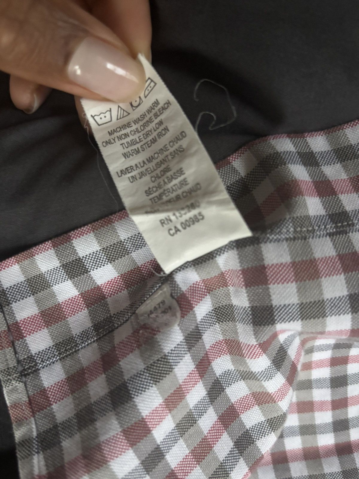 Thom Browne Thom Browne Check Button-Up Shirt (Red/Grey/White) Size US S / EU 44-46 / 1 - 12 Thumbnail