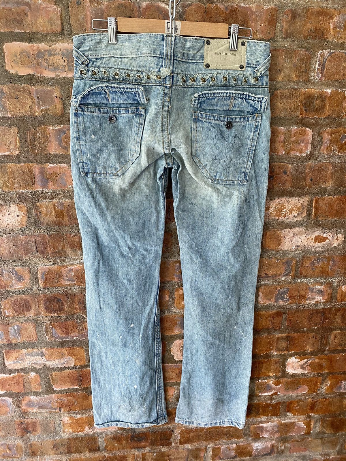BUFFALO BOBS 2000s Stud holster distressed pants Size US 33 - 15 Thumbnail