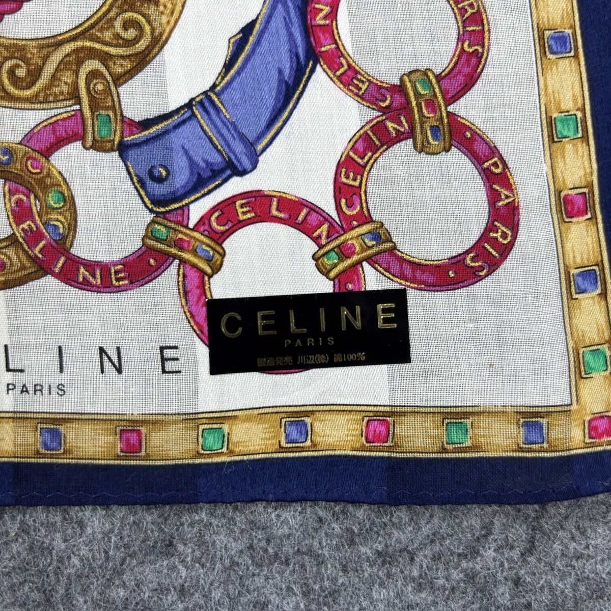 Celine × Vintage Handkerchief # E011 # Bandana # Neckerchief Size ONE SIZE - 4 Thumbnail