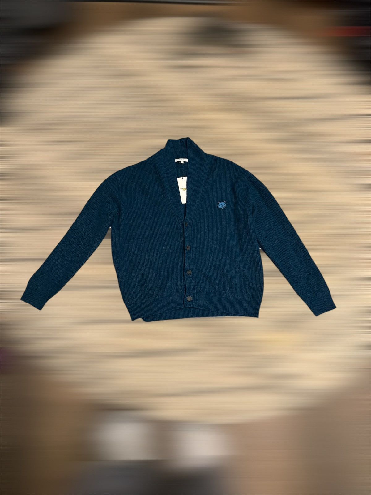 Maison Kitsune Maison Kitsune blue cardigan Size US L / EU 52-54 / 3 - 1 Thumbnail