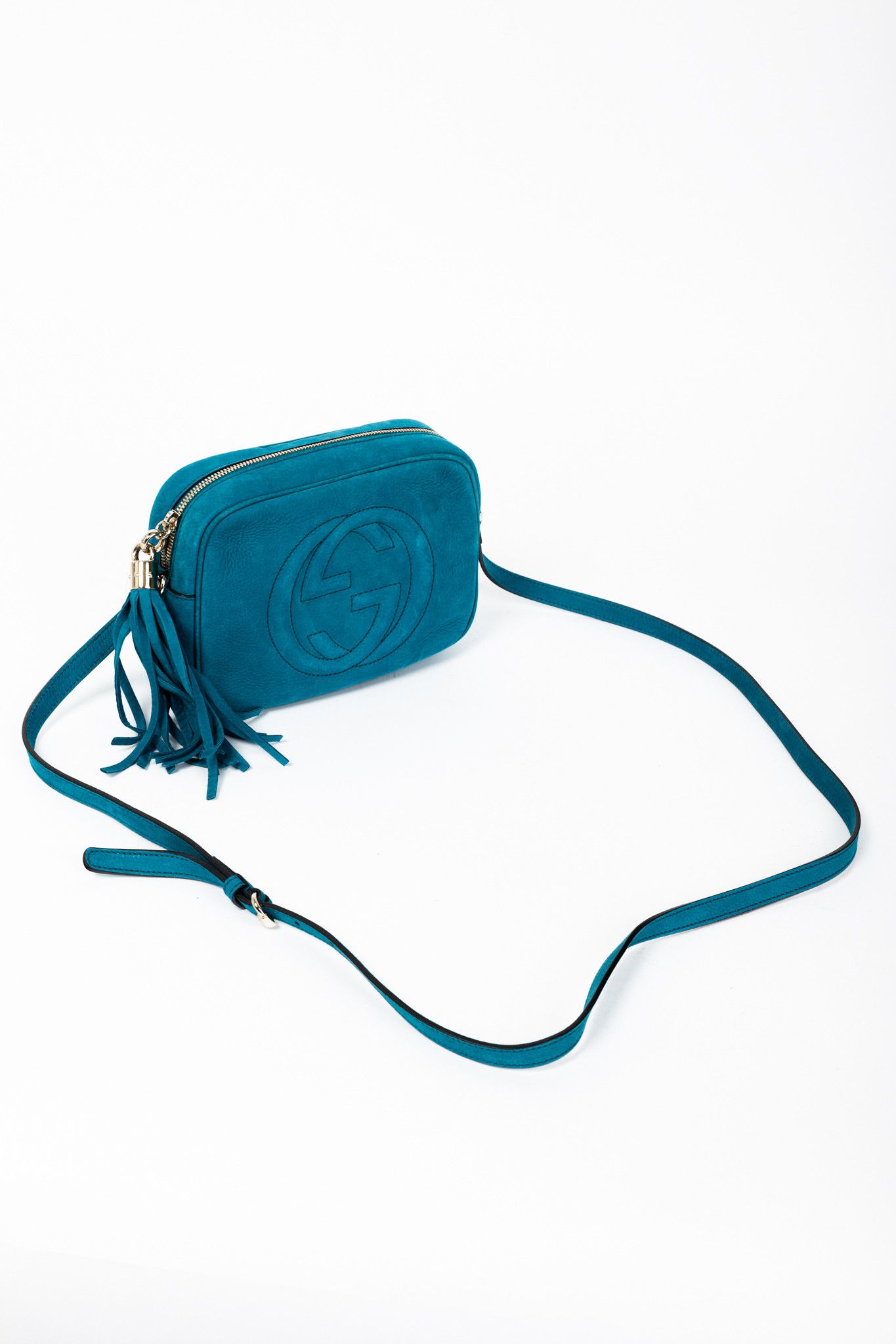 Gucci Gucci Soho Disco Cobalt Blue Vitello Range Crossbody Bag Size ONE SIZE - 6 Thumbnail