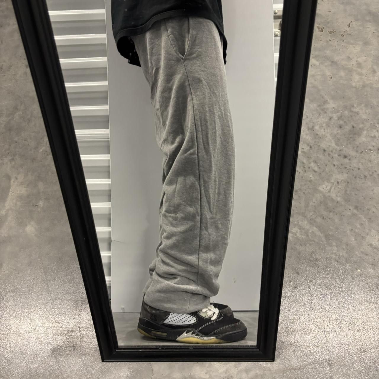 Japanese Brand × Vintage Crazy Vintage Y2K/2000s Light Grey Essential Sweatpants! Size US 30 / EU 46 - 2 Thumbnail