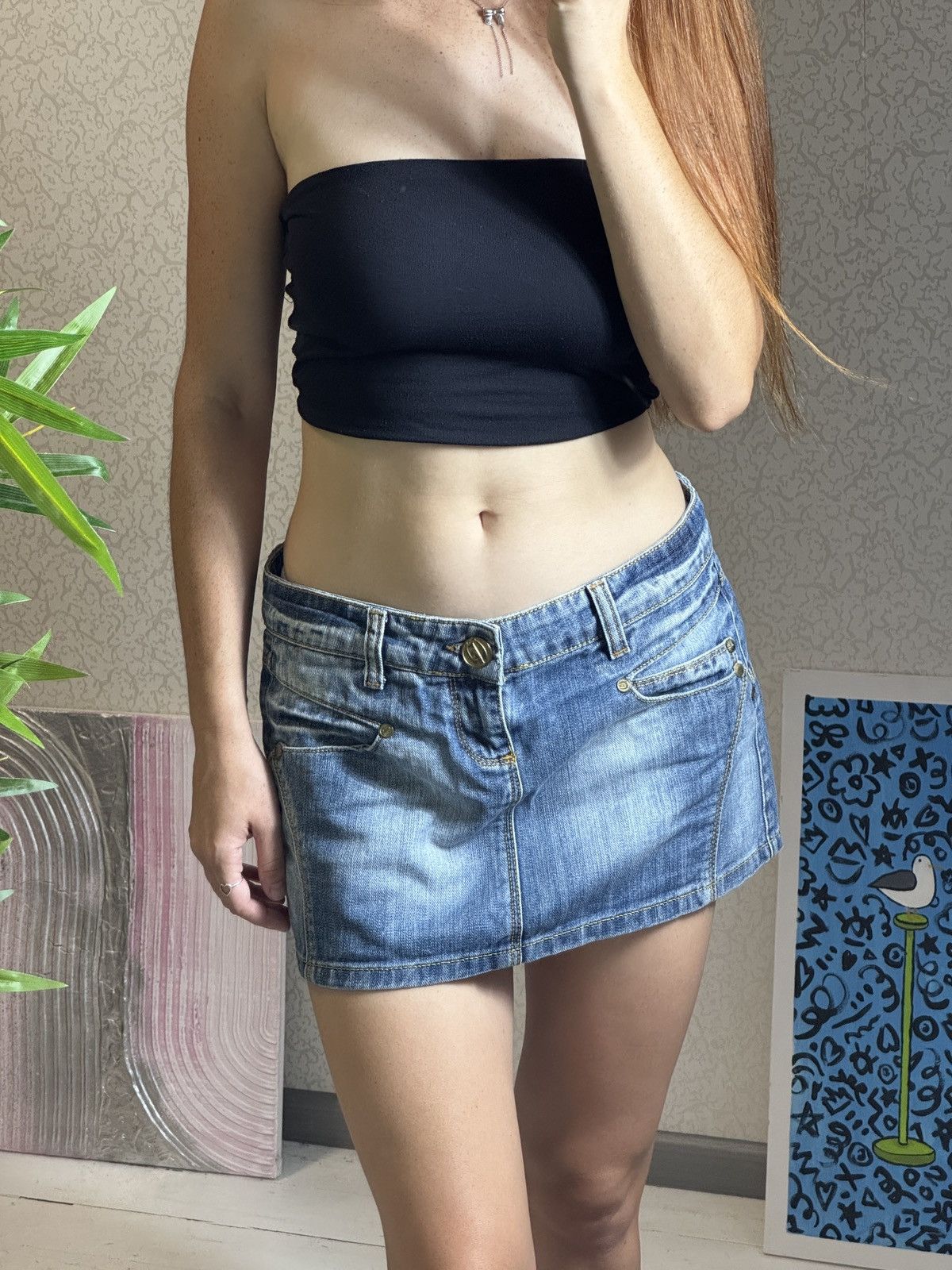 Just Cavalli VINTAGE JUST CAVALLI 2000s MINI DENIM SKIRT Size 30" / US 8 / IT 44 - 9 Thumbnail