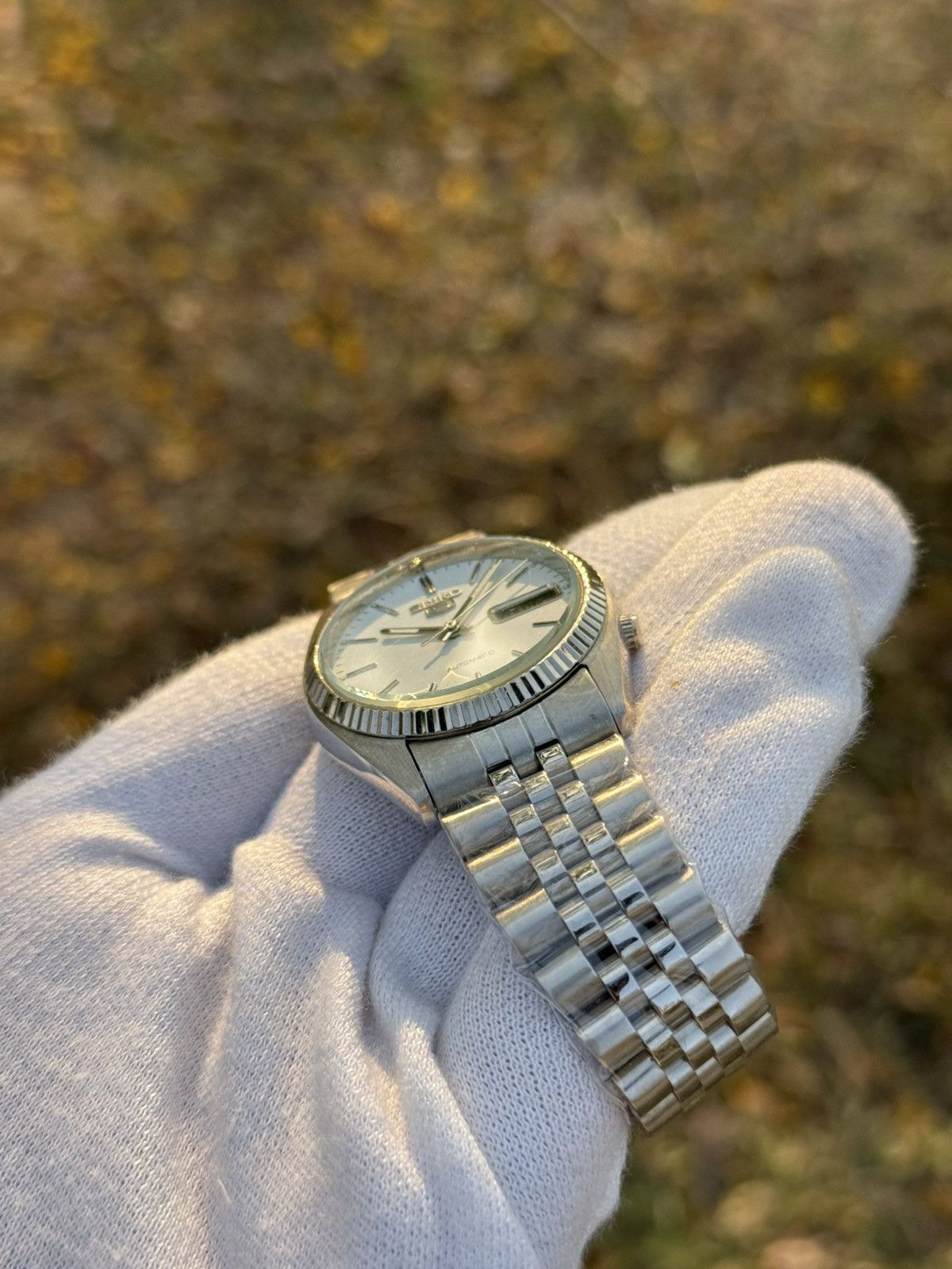 Seiko seiko 5 Crisp White SNXJ automatic 7009-3110 Japan Made Size 36 - 4 Thumbnail