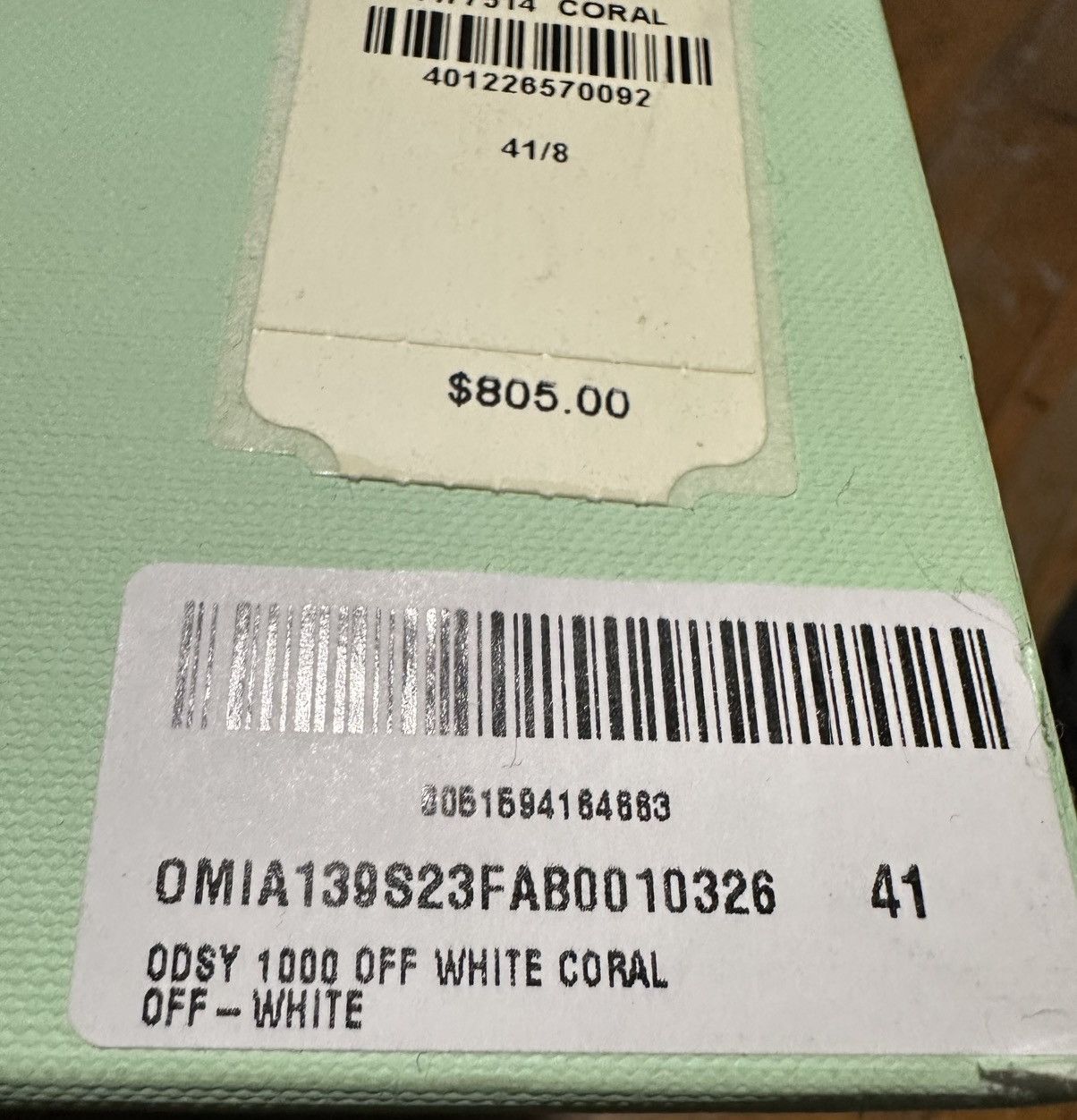 Off-White Off-White Odsy 1000 Mixed Media Low-Top Sneaker Size US 8 / EU 41 - 10 Thumbnail