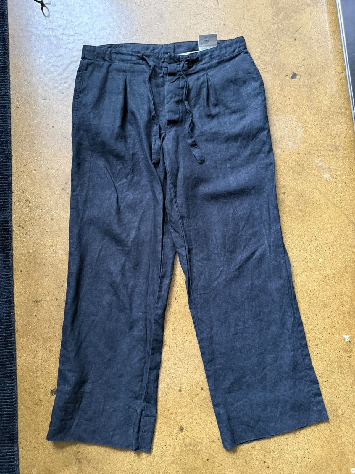 Stoffa Stoffa Drawstring Linen Trouser ( Wide Fit) Size US 34 / EU 50 - 5 Thumbnail