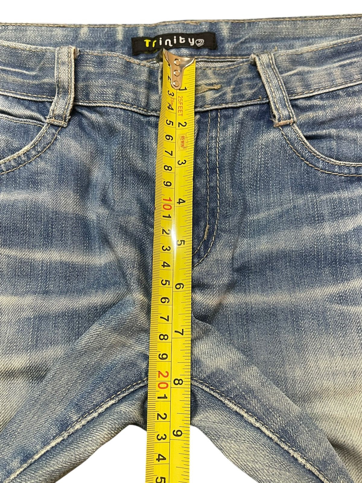 If Six Was Nine Vintage Japanese Brand Mud Faded Wash Distress Flare Jeans Size US 31 - 15 Thumbnail