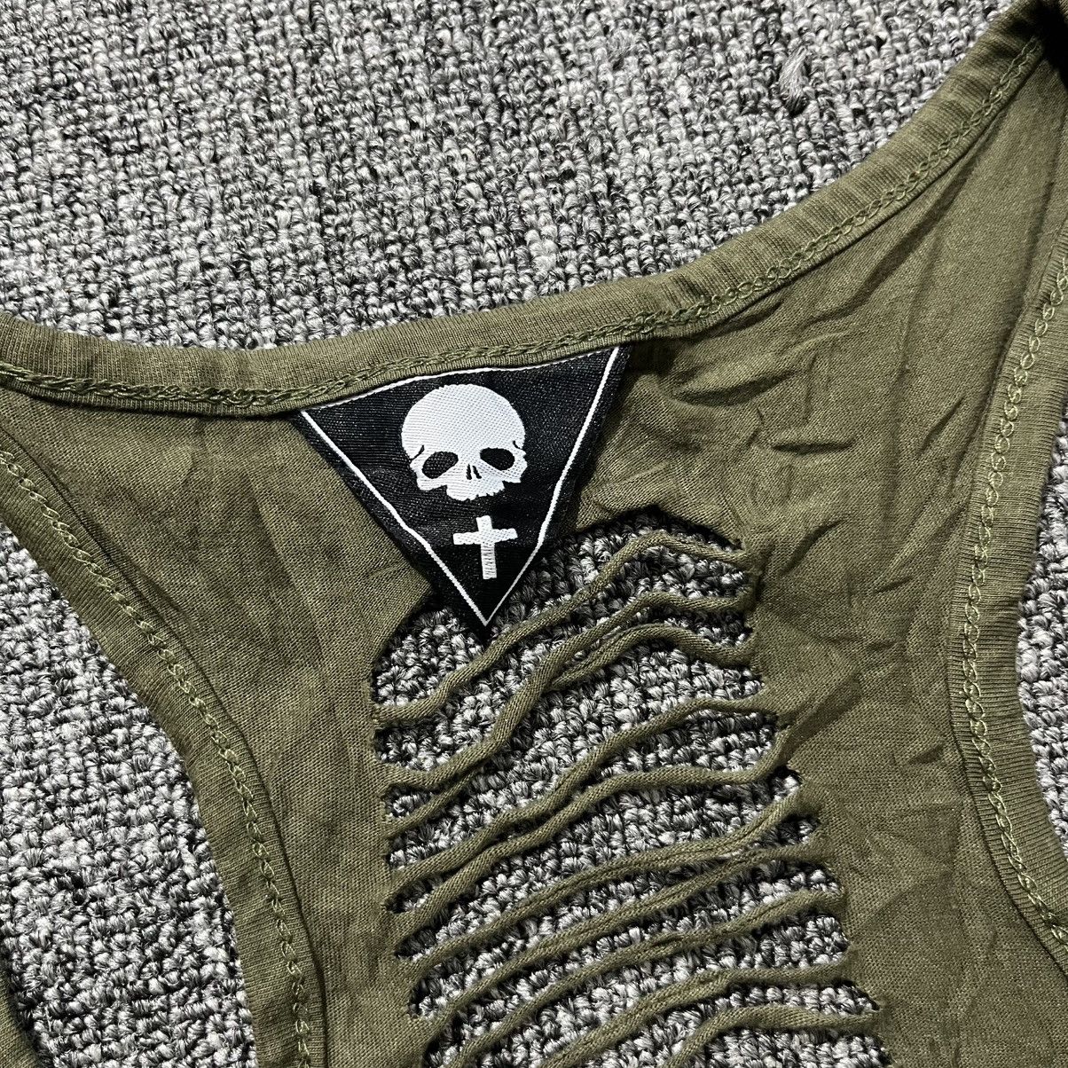 KMRii crazy ☠️ Skull Poem Laced Tanktop Size US M / EU 48-50 / 2 - 8 Thumbnail