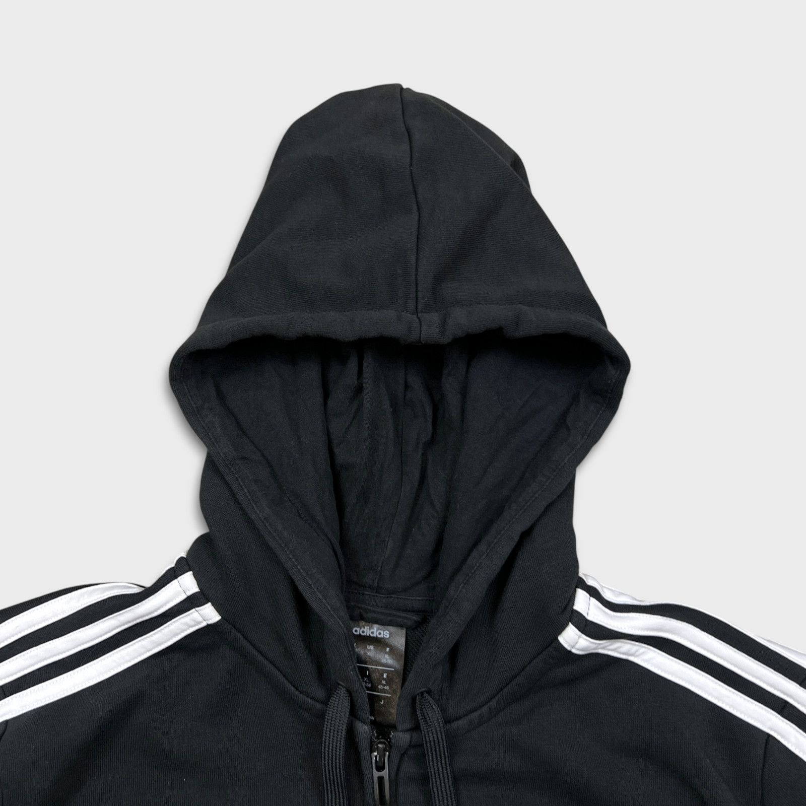 Adidas × Vintage Adidas Hoodie Medium 3 Stripes Spell Out Hooded Sweatshirt Size US M / EU 48-50 / 2 - 2 Thumbnail